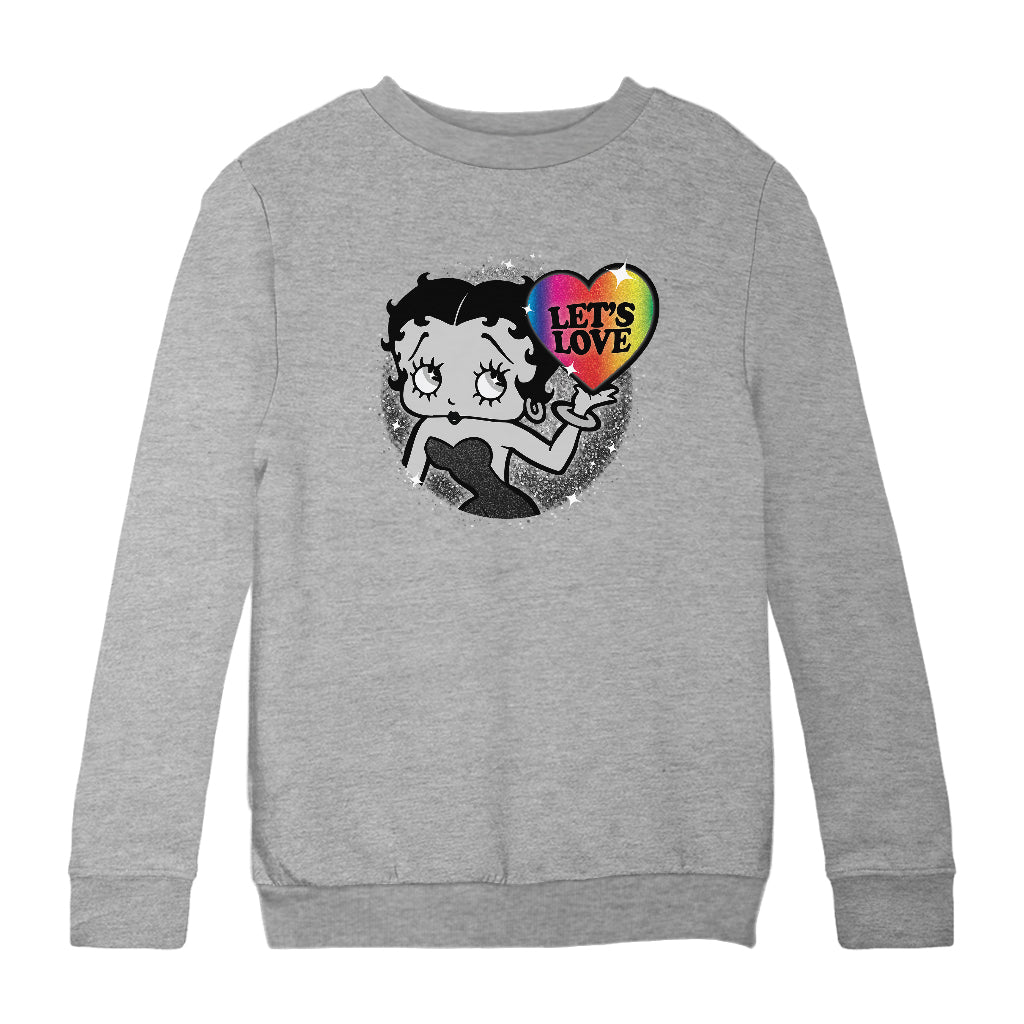 Betty Boop Let's Love Kids Sweatshirt-Betty Boop Shop
