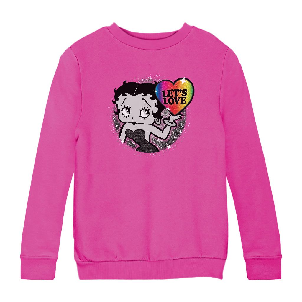 Betty Boop Let's Love Kids Sweatshirt-Betty Boop Shop