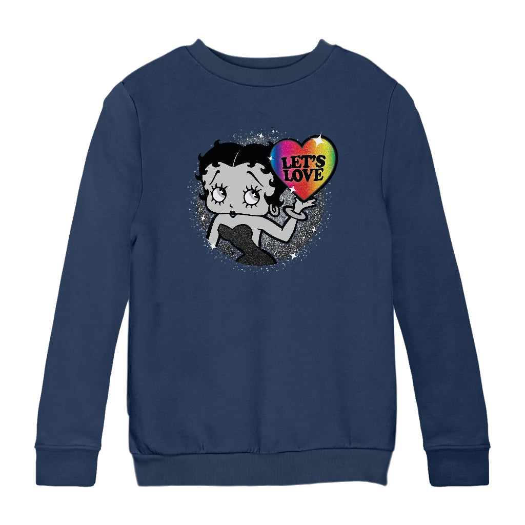 Betty Boop Let's Love Kids Sweatshirt-Betty Boop Shop