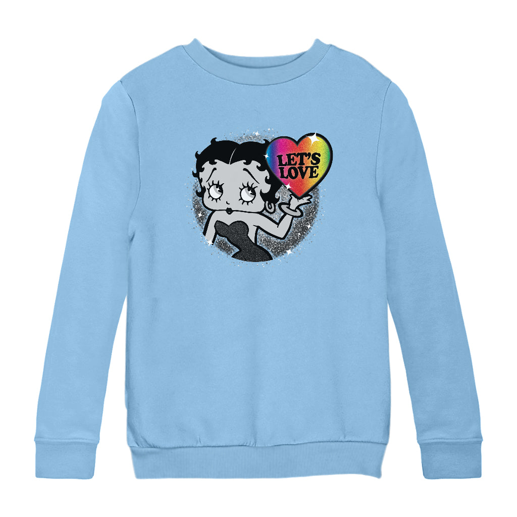 Betty Boop Let's Love Kids Sweatshirt-Betty Boop Shop