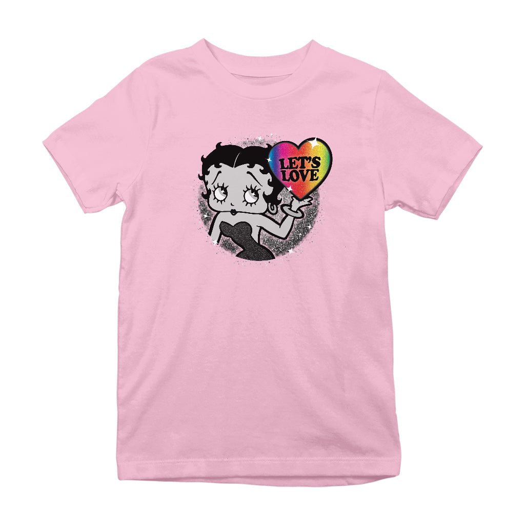 Betty Boop Let's Love Kids T-Shirt-Betty Boop Shop