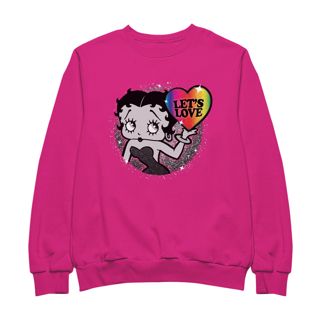 Betty Boop Let's Love Men's Sweatshirt-Betty Boop Shop
