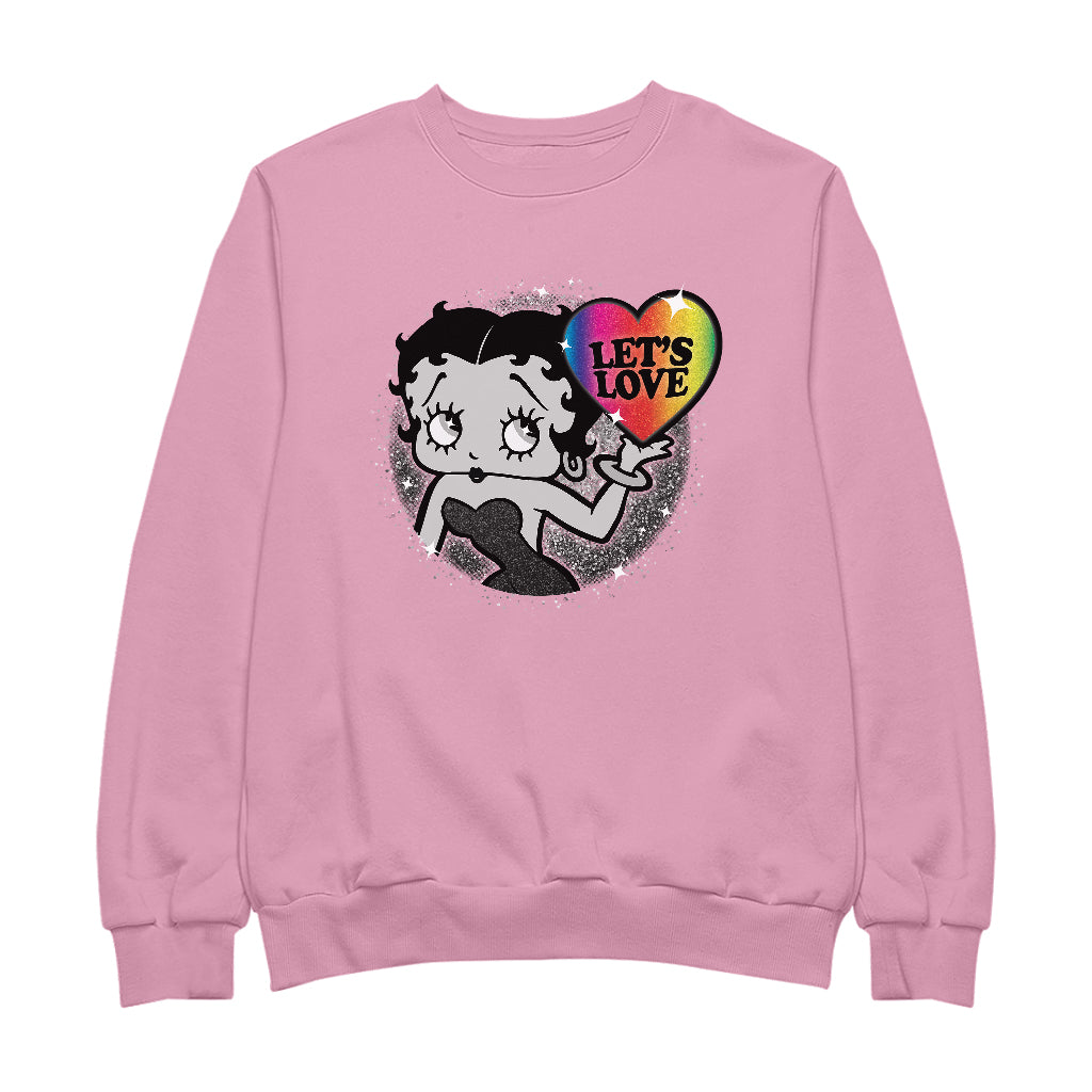 Betty Boop Let's Love Men's Sweatshirt-Betty Boop Shop