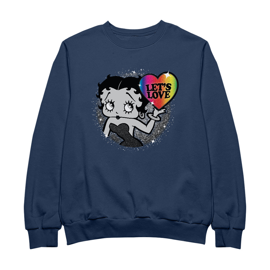 Betty Boop Let's Love Men's Sweatshirt-Betty Boop Shop