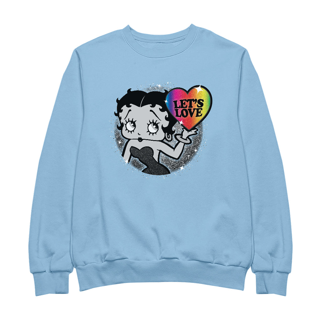 Betty Boop Let's Love Men's Sweatshirt-Betty Boop Shop