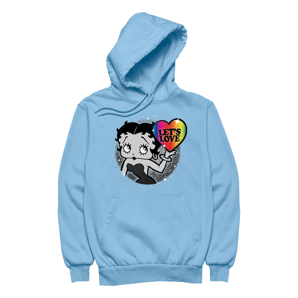 Betty Boop Let's Love Women's Hooded Sweatshirt-Betty Boop Shop
