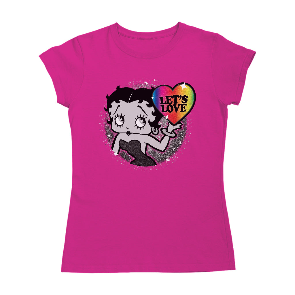 Betty Boop Let's Love Women's T-Shirt-Betty Boop Shop