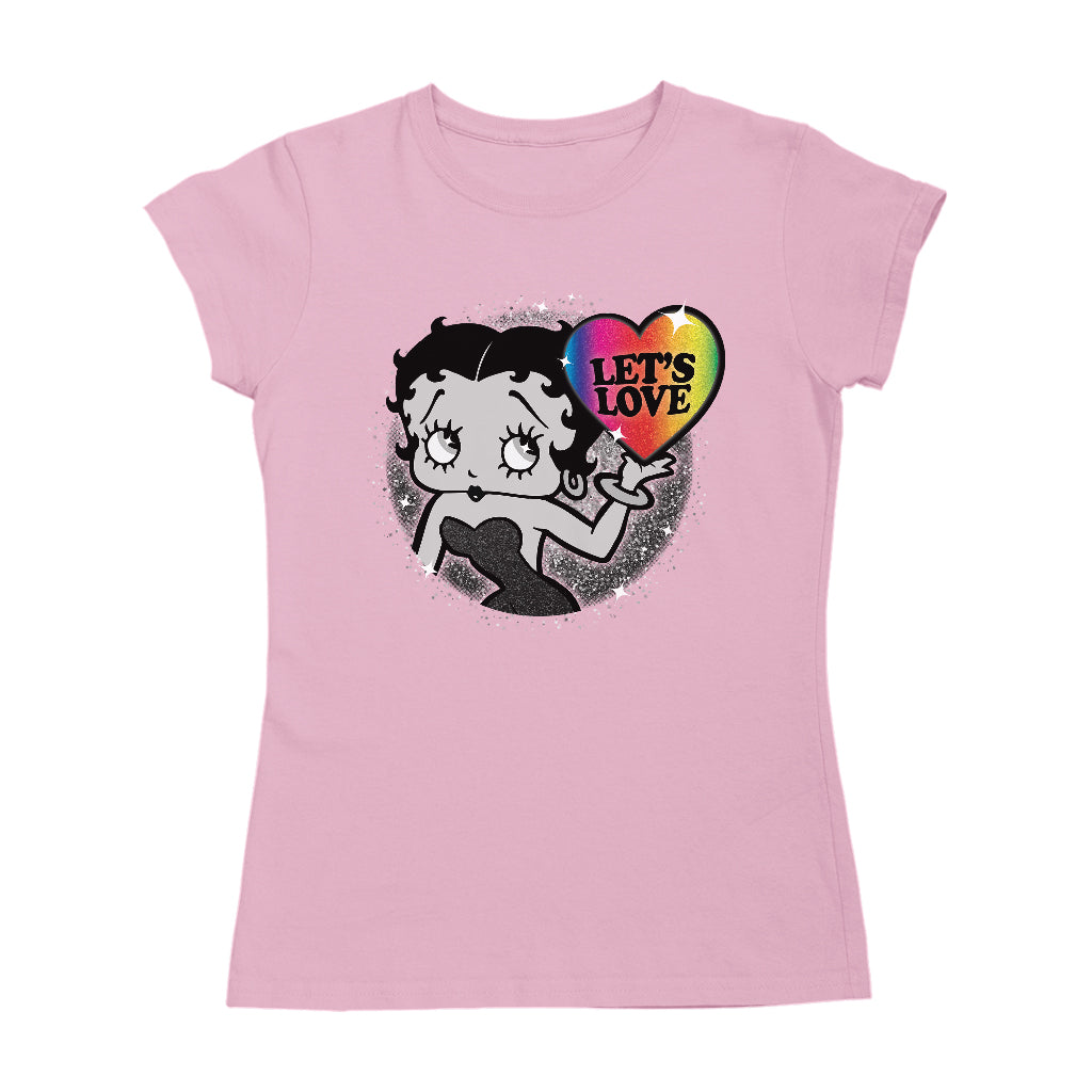 Betty Boop Let's Love Women's T-Shirt-Betty Boop Shop