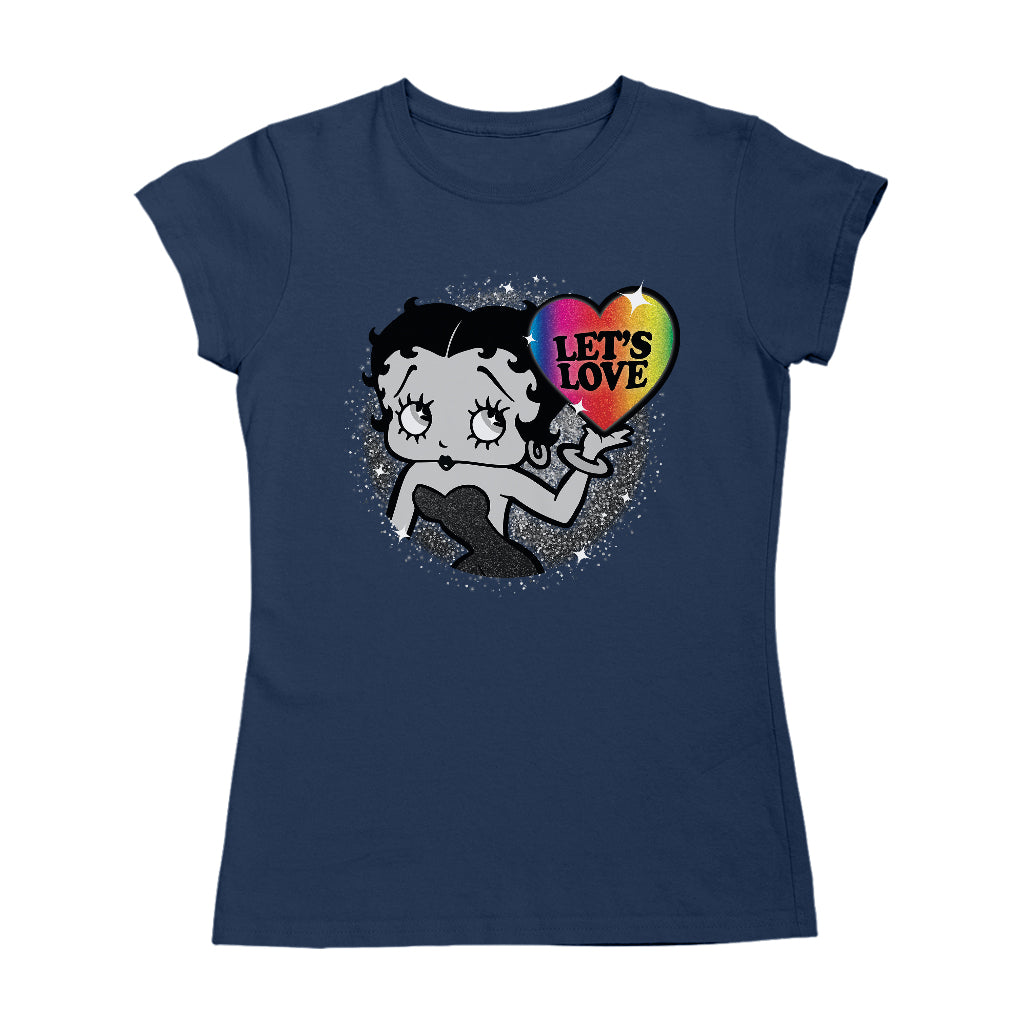 Betty Boop Let's Love Women's T-Shirt-Betty Boop Shop