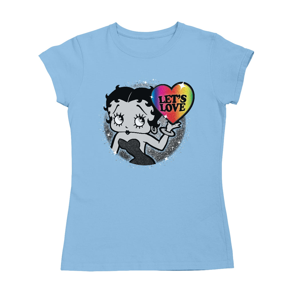Betty Boop Let's Love Women's T-Shirt-Betty Boop Shop