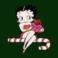 Betty Boop Christmas Candy Cane Seat Kids T-Shirt-Betty Boop Shop