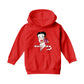 Betty Boop Christmas Candy Cane Seat Kids Hooded Sweatshirt-Betty Boop Shop