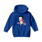 Betty Boop Christmas Candy Cane Seat Kids Hooded Sweatshirt-Betty Boop Shop