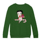 Betty Boop Christmas Candy Cane Seat Kids Sweatshirt-Betty Boop Shop