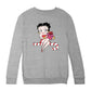 Betty Boop Christmas Candy Cane Seat Kids Sweatshirt-Betty Boop Shop