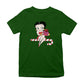 Betty Boop Christmas Candy Cane Seat Kids T-Shirt-Betty Boop Shop