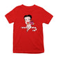 Betty Boop Christmas Candy Cane Seat Kids T-Shirt-Betty Boop Shop