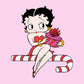 Betty Boop Christmas Candy Cane Seat Kids Sweatshirt-Betty Boop Shop