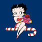 Betty Boop Christmas Candy Cane Seat Women's Hooded Sweatshirt-Betty Boop Shop