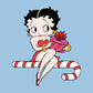 Betty Boop Christmas Candy Cane Seat Kids T-Shirt-Betty Boop Shop