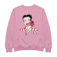 Betty Boop Christmas Candy Cane Seat Women's Sweatshirt-Betty Boop Shop
