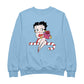 Betty Boop Christmas Candy Cane Seat Women's Sweatshirt-Betty Boop Shop