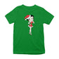 Betty Boop Christmas Touching Cheek Pose Kids T-Shirt-Betty Boop Shop