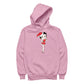 Betty Boop Christmas Touching Cheek Pose Women's Hooded Sweatshirt-Betty Boop Shop