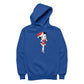 Betty Boop Christmas Touching Cheek Pose Women's Hooded Sweatshirt-Betty Boop Shop