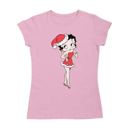 Betty Boop Christmas Touching Cheek Pose Women's T-Shirt