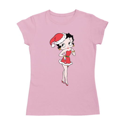 Betty Boop Christmas Touching Cheek Pose Women's T-Shirt