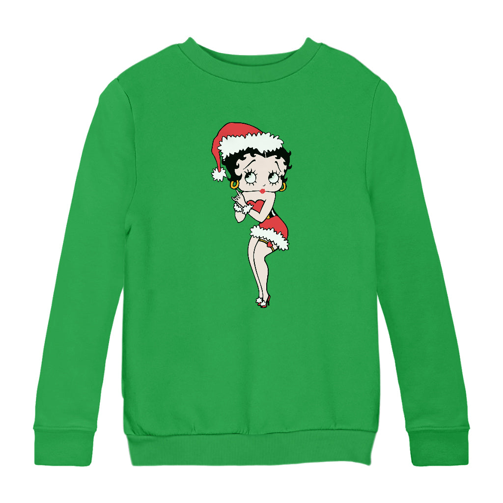 Betty Boop Christmas Wishing Kids Sweatshirt-Betty Boop Shop