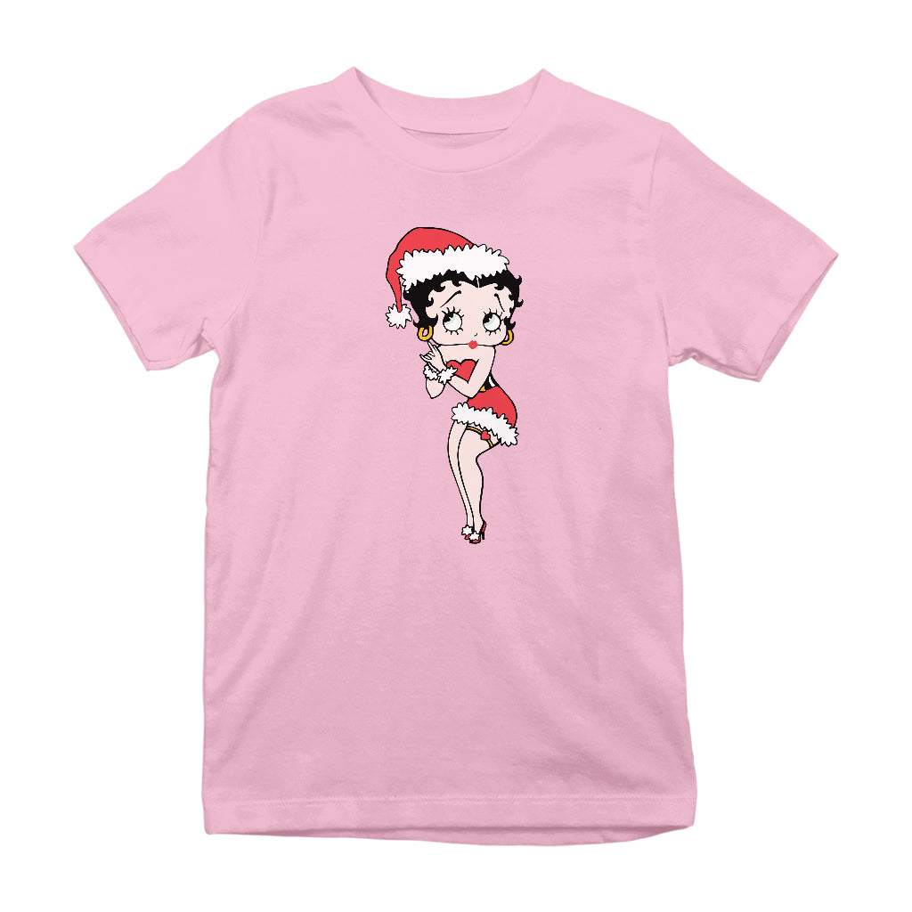 Betty Boop Christmas Wishing Kids T-Shirt-Betty Boop Shop