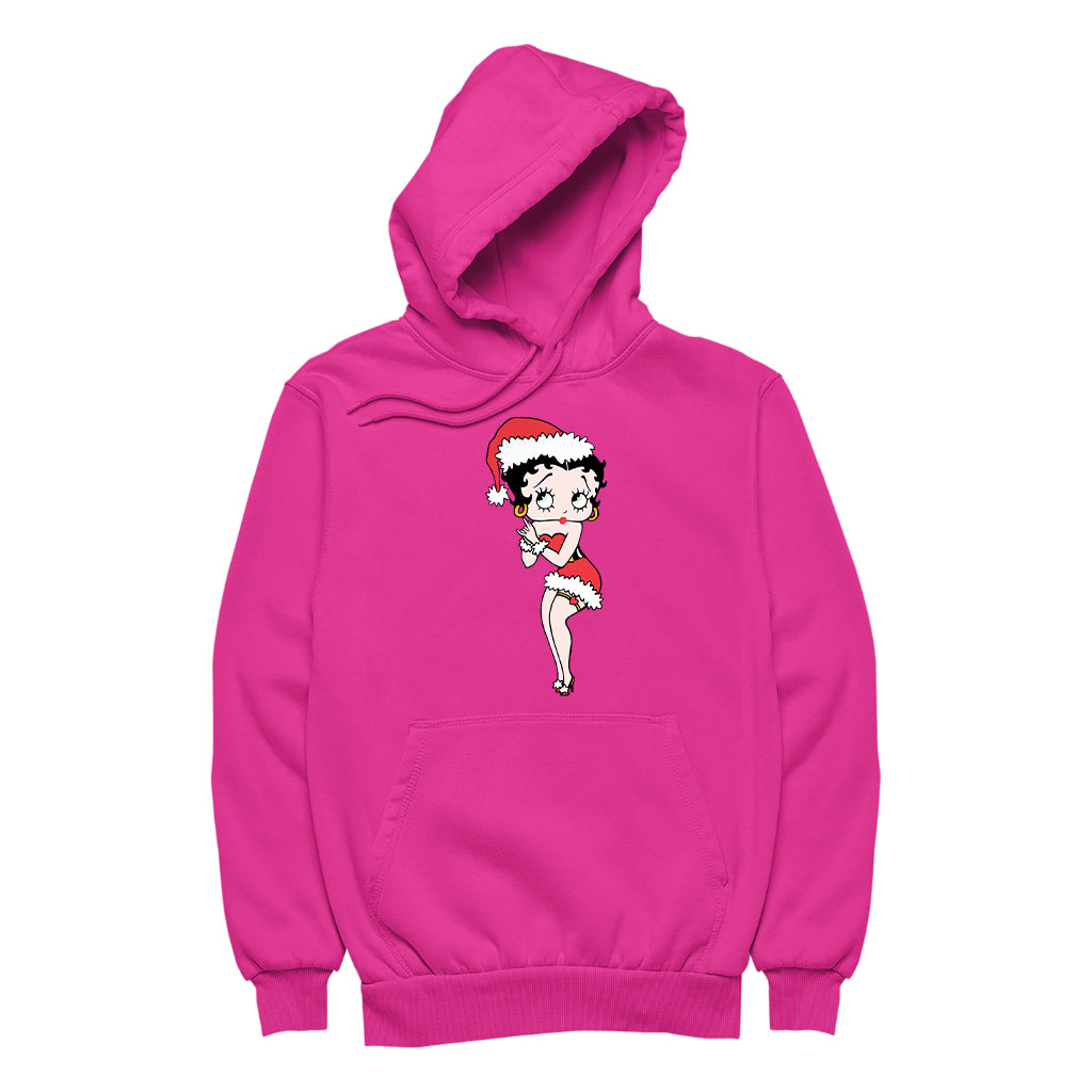 Betty Boop Christmas Wishing Women's Hooded Sweatshirt-Betty Boop Shop