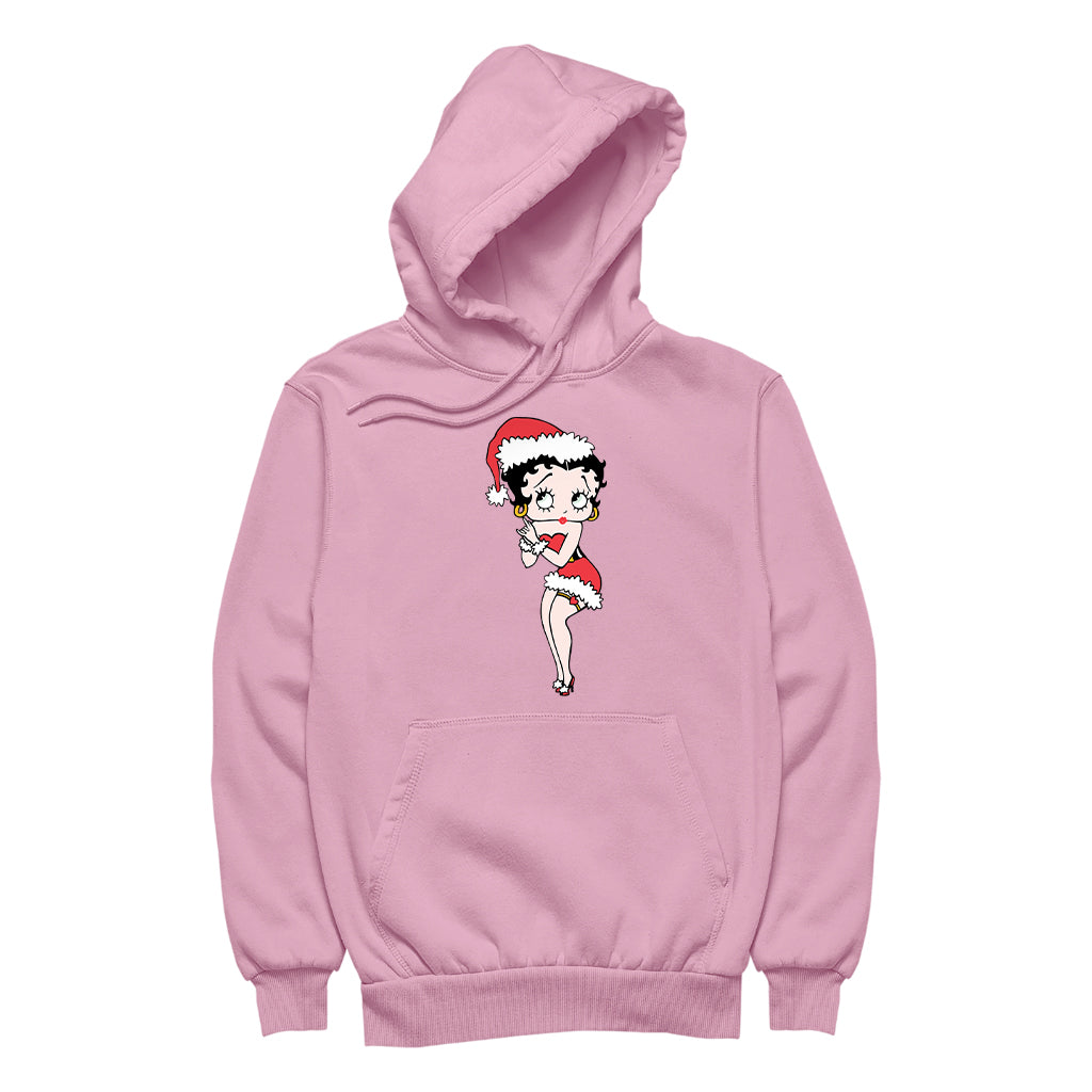 Betty Boop Christmas Wishing Women's Hooded Sweatshirt-Betty Boop Shop