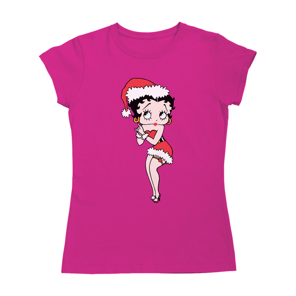 Betty Boop Christmas Wishing Women's T-Shirt-Betty Boop Shop