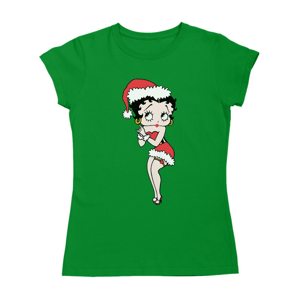 Betty Boop Christmas Wishing Women's T-Shirt-Betty Boop Shop