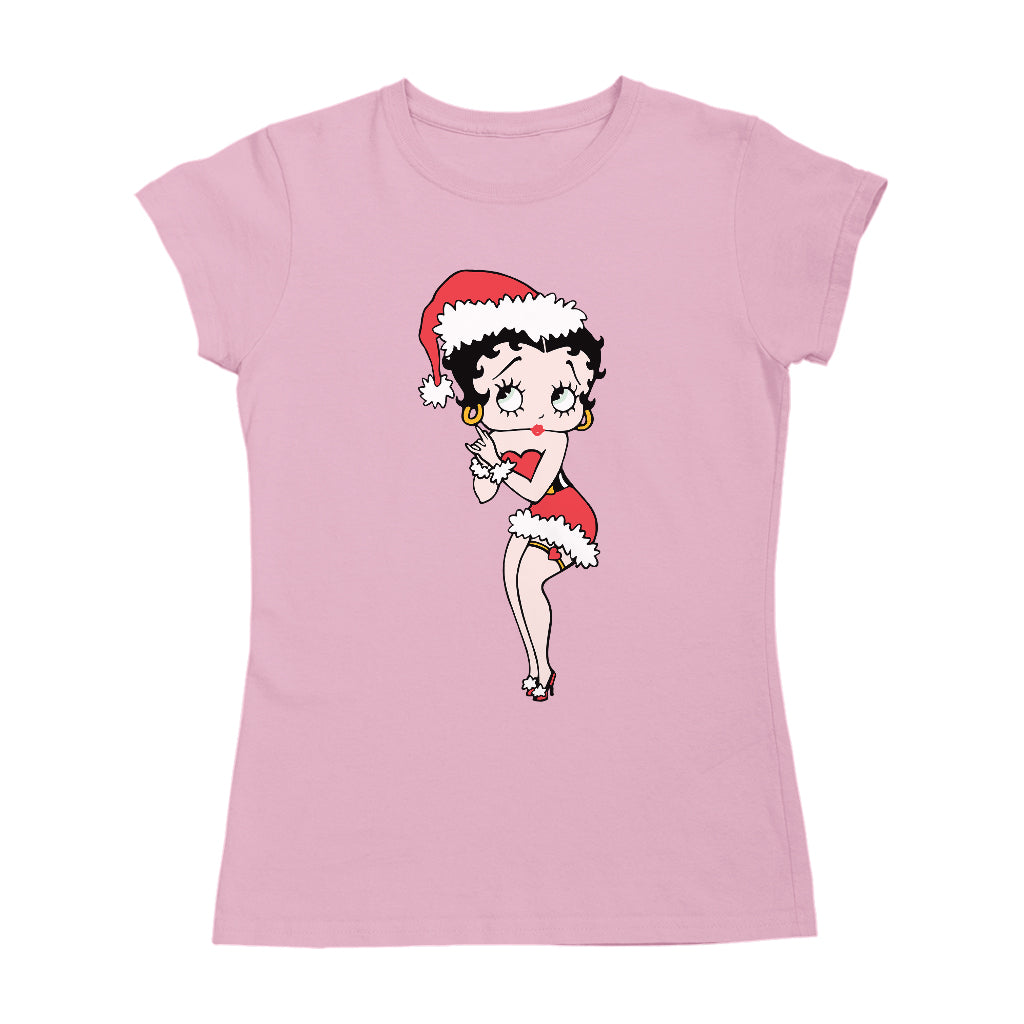 Betty Boop Christmas Wishing Women's T-Shirt-Betty Boop Shop