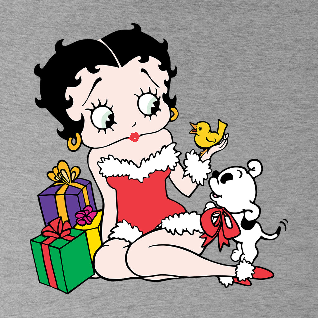 Betty Boop Christmas Pudgy And Chick Kids T-Shirt-Betty Boop Shop