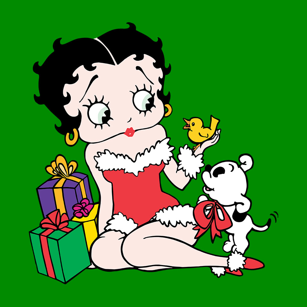 Betty Boop Christmas Pudgy And Chick Kids Sweatshirt-Betty Boop Shop