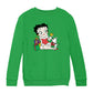 Betty Boop Christmas Pudgy And Chick Kids Sweatshirt-Betty Boop Shop
