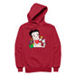 Betty Boop Christmas Pudgy And Chick Women's Hooded Sweatshirt-Betty Boop Shop