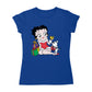Betty Boop Christmas Pudgy And Chick Women's T-Shirt-Betty Boop Shop