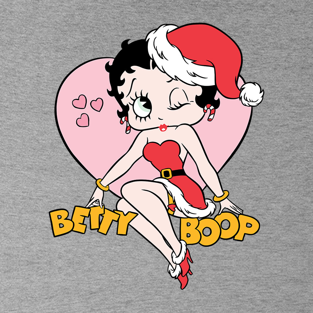 Betty Boop Christmas Heart Wink Kids T-Shirt-Betty Boop Shop