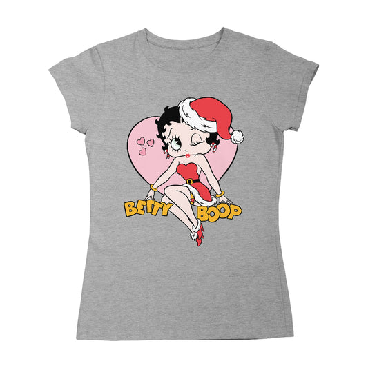 Betty Boop Christmas Heart Wink Women's T-Shirt