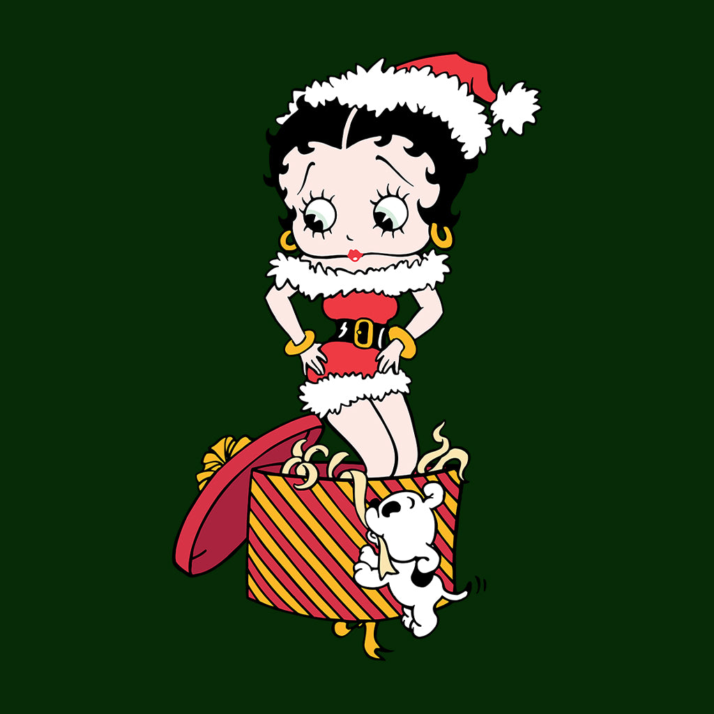 Betty Boop Christmas Pudgy Packing Betty Kids Sweatshirt-Betty Boop Shop