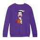 Betty Boop Christmas Pudgy Packing Betty Kids Sweatshirt-Betty Boop Shop