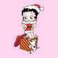 Betty Boop Christmas Pudgy Packing Betty Kids T-Shirt-Betty Boop Shop