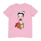 Betty Boop Christmas Pudgy Packing Betty Men's T-Shirt-Betty Boop Shop