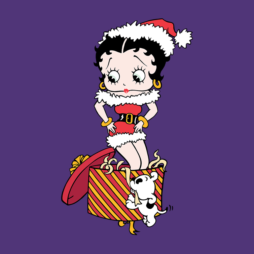 Betty Boop Christmas Pudgy Packing Betty Kids Sweatshirt-Betty Boop Shop